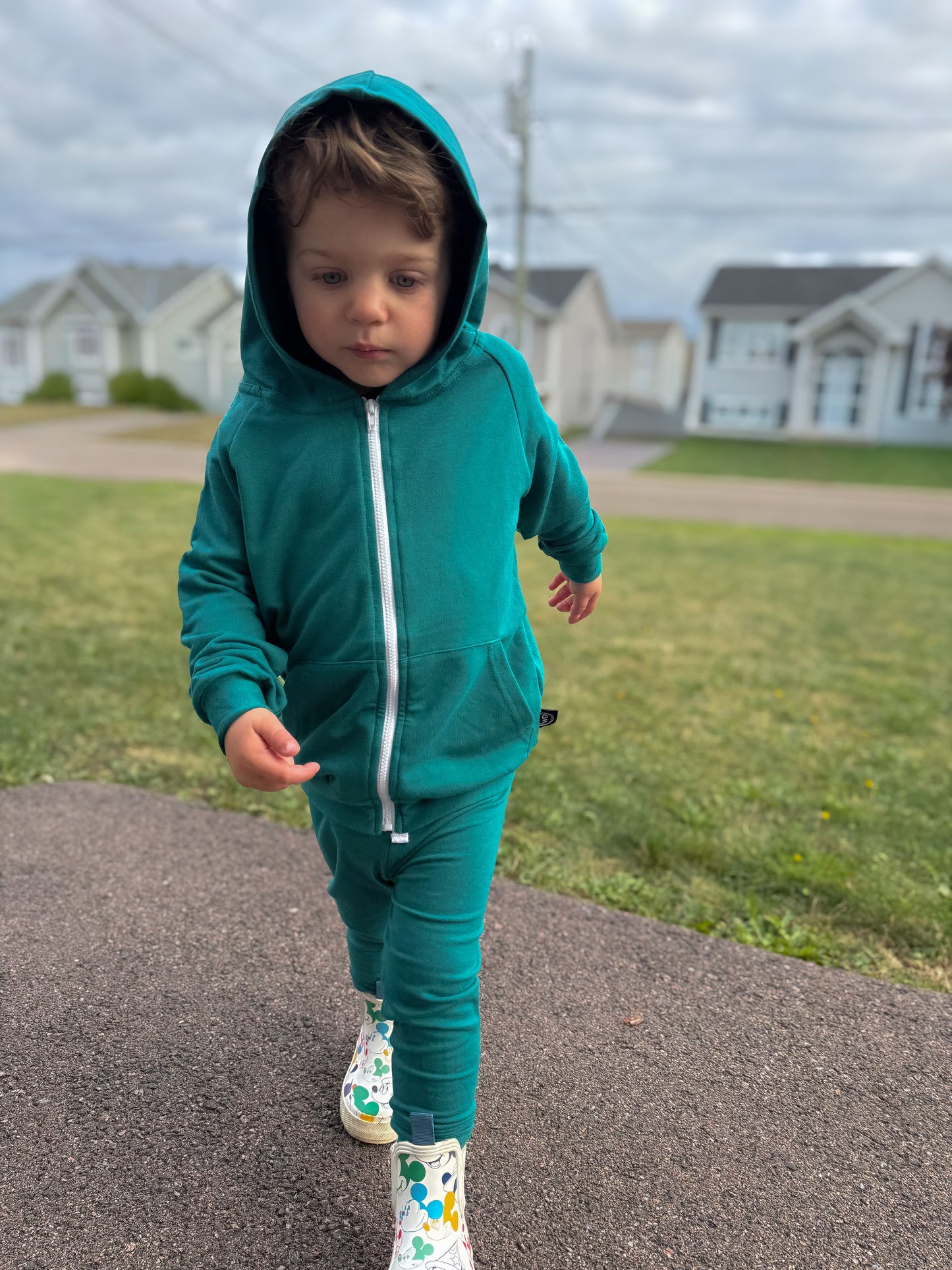 Sweat à capuche zippé en bambou pour enfants 