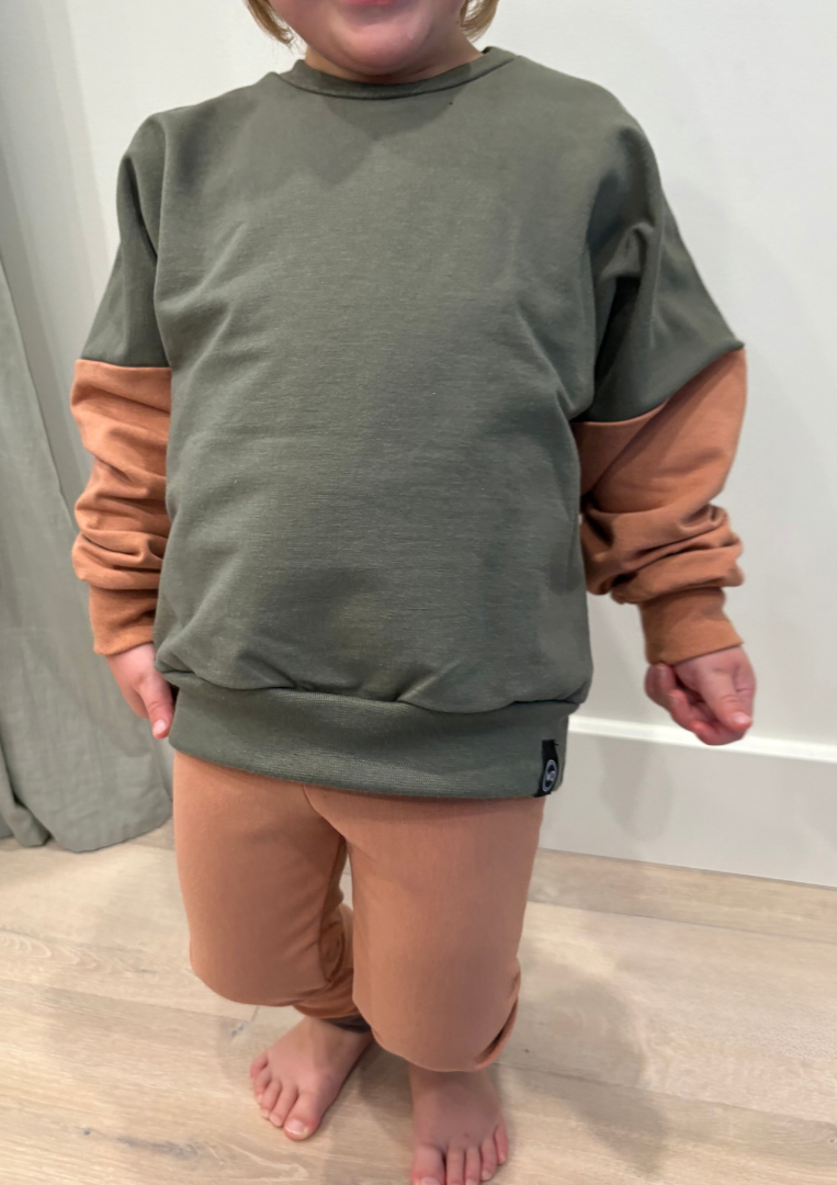 Kids Bamboo Drop Shoulder Relaxed Crew