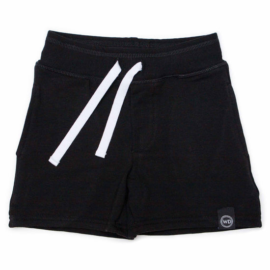 Wooly Doodle | Bae-sic Black Kids French Terry Shorts