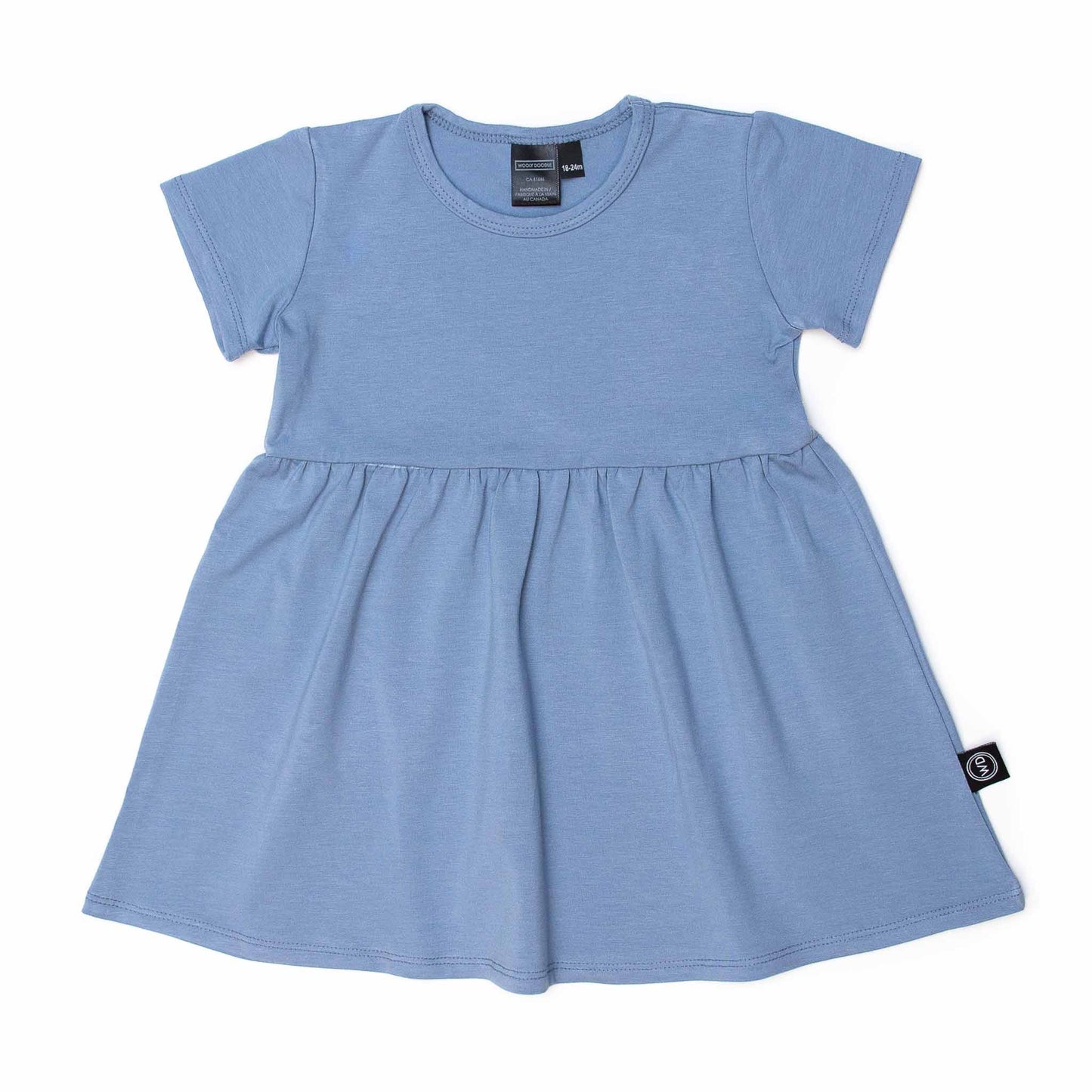 Blue Little Kids Short-Sleeve Dress
