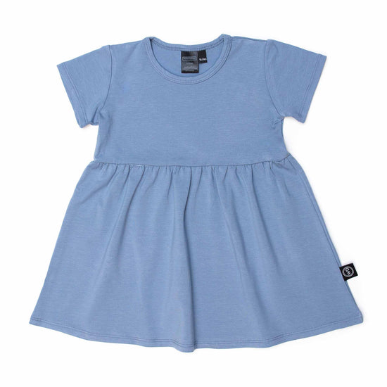 Blue Little Kids Short-Sleeve Dress